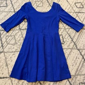 Express Royal Blue 3/4 Sleeve Dress